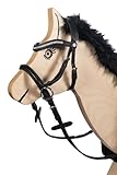 HKM Gebisslose Trense Funny Horses mit Zügeln - Spielzeugtrense für Holzpferd und Schaukelpferd aus hochwertigem Leder