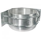 Kerbl Aluminium-Futtertrog, Futterbehälter, zur Eckmontage, 37x37x24cm, 18l, Aluminium, Innen-Ø35cm, Pferde, Rinder, mit Ablaufstopfen