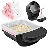 SZEE 120 Stück Selbstreinigend Katzenklo Beutel, Automatisches Katzenklo Müllbeutel mit Zugbändern, Elektrisches Katzentoilette für Litter Box, Kratzfest für Haustier, 63,5 x 40,6cm