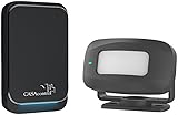CASAcontrol Katzenklingel Funk: Funk-Durchgangsmelder, PIR-Sensor, Steckdosen-Klingel, schwarz (Katzenklingel mit Bewegungsmelder, Bewegungsmelder Klingel, Hund)