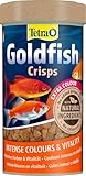 Tetra Goldfish Crisps - Fischfutter in Crisp-Form für alle Goldfische und andere Kaltwasserfische, 250 ml Dose