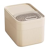 FutterbehäLter FüR Tierfutter Futtercontainer Trockenfutter Aufbewahrung Luftdichte BehäLter AufbewahrungsbehäLter Mit Messbecher Pet Food Container Futteraufbewahrung FüR Hunde Katzen (White)