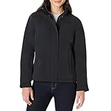 Amazon Essentials Damen Regular Fit: Leichte, wasserdichte, verstaubare Regenjacke, Schwarz, M