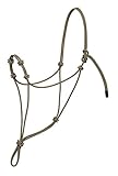 Weaver Leather Silvertip Seilhalfter mit Vier Knoten, Schwarz/Hellbraun, Größe L