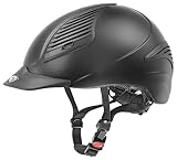 uvex exxential - leichter Reithelm für Damen und Herren - individuelle Größenanpassung - optimale Belüftung - black matt - 59-61 cm