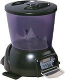 dobar® Teich-Fischfutterautomat - Programmierbarer Fisch-Futterspender mit LCD-Anzeige für draußen - Automatischer Fish Feeder - 22 x 22,5 x 26,5 cm - Grün