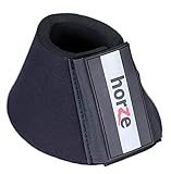HORZE Pferde Hufglocken ProBell, Springglocken mit Klettverschluss, 2er Set, Schwarz, L