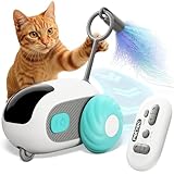 PETTEC® RC Car Interaktives Katzenspielzeug ferngesteuertes Auto [SMART TOY] - Intelligentes Katzenspielzeug elektrisch mit automatischer Hindernisvermeidung - Spielzeug Selbstbeschäftigung für Katzen
