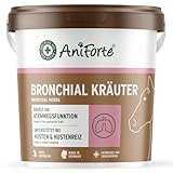 AniForte Bronchialkräuter Pferd 1kg - Natürliche Kräuter mit Methylcystein, bei Husten & Schnupfen, Atemwegskräuter Pferd als Ergänzungsfutter, Pferde Hustenkräuter für freie Atemwege