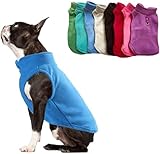 JACKO & CO Fleece-Weste mit Ring für die Leine – weich, leicht, atmungsaktiv für Welpen, kleine, mittelgroße Hunde, Kätzchen, Katzen, Chihuahua, warm für Herbst/Winter (Blau, Größe L (4,5–7,3kg)