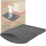 Katzenklo Matte Grau: Katzenmatte Katzenklo 30x40cm für Sauberkeit mit Katzenstreu - Katzentoilette Matte, Katzentoilette Vorleger Katze Pretty Kitty