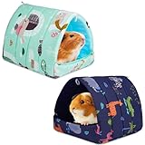 HOTUT Meerschweinchen Bett,2 Stück Waschbar Kuschelsack Meerschweinchen Haus,Kuschelig Gemütliches Kleintierbetten, Hamster Kleintier Bett für Zwergkaninchen, Chinchilla, Lgel, Frettchen