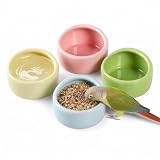 4 Stück Hamster Napf, Hamster Futternapf Keramik Meerschweinchen Napf Meerschweinchen Futternapf Wasserschale für Haustiere Meerschweinchen Vogel Kleine Haustiere