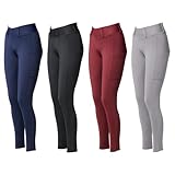 PFIFF 103100 Reitleggings Selina Damen, mit Handytasche, Schwarz S