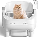 Thereye Selbstreinigende Katzentoilette XXL Kapazität,Katzenklo Selbstreinigend Offenes mit App-Steuerung,Sicherheitssensor,Geruchsbeseitigung,Sicherer Einklemmschutz,10L Mülleime für mehrere Katzen