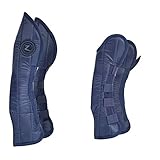 HORZE Transportgamaschen Pferd Mit Klettverschluss, 4-er Set, Gamaschen Für Höchste Sicherheit Beim Transport, Verfügbar In 3 Größen: Pony, Vollblut, Warmblut, Blau, Blau, C