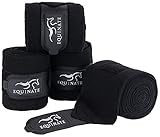 Equinate Fleecebandagen Harmony 4er Set in vielen Farben Bandagen Fleece Schwarz Pferd