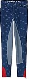 HKM Erwachsene Jeans-Reithose-Bibi&Tina Stars-3/4 Besatz6100 jeansblau140 Hose, 6100 Jeansblau, 140