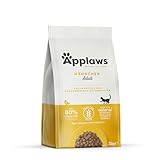 Applaws getreidefreies Katzentrockenfutter mit Huhn für ausgewachsene und reife Katzen, natürlich und vollständig (1x 7,5kg Packung)