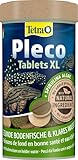 Tetra Pleco XL Tablets – Nährstoffreiches Fischfutter für alle größeren pflanzenfressenden Bodenfische mit unterständigem Maul, 133 Tabletten Dose