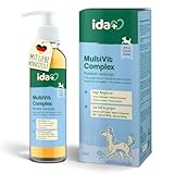 ida+ - MultiVit Complex für Hunde - 200ml - 15 wichtige Vitamine für den Hund - Ideal zum Barfen - Vitamin B Komplex - Vitamin A, D, D3, E, K, Biotin - für eine optimale Vitamin-Versorgung