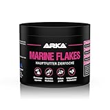 Flockenfutter Meerwasserfische 500 ml / 50 g – kaltgepresstes Hauptfutter für Farbenpracht, Wachstum & gesunde Vitalität – ohne Spirulina & minderwertiges Fischmehl – ARKA Marine Flakes