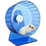 Hamsterrad,Silent Laufräder Hamster Rad,Silent Wheel,Super Silent Hamsters Übungsräder,Einstellbarer Stand Hamster Übungsräder,Ruhiges Rattenrad (Φ 14cm, Blau)