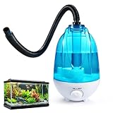 Reptilie Luftbefeuchter Terrarium, 4L Reptilien Luftbefeuchter 300mL/h Mit 7 Farben der Nachtlichtfunktion, Terrarium-Nebelgerät Mit verstellbarem Schlauch, Lautloses Fogger Vaporizer Nebelmaschine