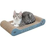 TRIXIE Kratzpappe Wild Cat – Kratzbrett für Katzen aus stabiler Wellpappe mit Katzenminze - 41 × 24 × 7 cm - zur Krallenpflege & Beschäftigung - 48000