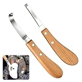 2Pcs Hufmesser Für Pferde,Hufmesser, Klauenmesser Schafe,Klauenschere Schafe,Hufkratzer,21.5cm Hufauskratzer Rechts-Und Linkeshänder,Pferde Mit Gebogenem Ergonomischem Griff,Für Rinder, Schafe, Pferde