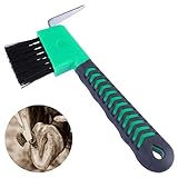 Hufkratzer Pferdekopf Hufauskratzer mit Bürste 2 in 1 Hufauskratzer Pferdepflege Zubehör Hufkratzer Antirutschgriff Pferd Grooming Tools für Saubere Hufe zur Hufpflege und Klauenpflege Zufällige Farbe