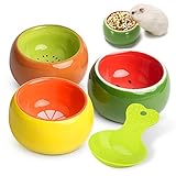 Hamsternäpfe 3 Stück Zwerghamster Futternapf verhindert Kauen Hamster Futternapf Meerschweinchen Hamster Wasser Ratte Schüssel Kleintierfutter Schale für syrische Kaninchen, Rennmäuse, Chichilla,