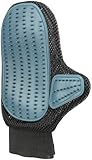 TRIXIE Fellpflege-Handschuh - für Kurzhaar und Rauhaar - entfernt lose Haare, massiert das Tier und bringt Glanz in das Fell - auch für sensible Tiere - schwarz/blau - 18 x 24 cm - 23391