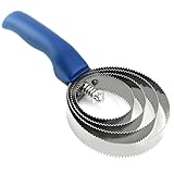Spiral-Striegel, WizeFolk Bürste für Juckreiz von Pferden, Kamm für Pferdecurrys aus Metall, H4 Ringe, Kamm aus Edelstahl, geeignet für Pferde, Schafe und Kühe (blau)