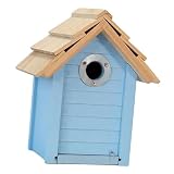 BLWOTMOR Vogelhaus Holz Hängendes Vogelhäuschen Outdoor mit Sitzstange Und Belüftung Warmes Vogelheim Dekorativ für Kleine Vögel für Erwachsene Wandmontage