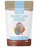 NatureHolic Discusfeed - Hauptfutter für Diskusfische - Speziell für Diskus - Garantiert ohne Rinderherz - Mit Omega-3 Fettsäuren - für schöne Farben - 130g