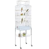 Yaheetech Vogelheim für Kanarienvögel Vogelhaus Vogelkäfig Vogelbauer 92 cm hoch