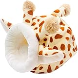PEZEEU Kleintiere Kuschelhöhle Kleintierbett Hamster Hängematte Kuschelbett Eichhörnchen Schlafnest mit abnehmbarem Pad Warme Winterschlafsack für Eichhörnchen und andere Kleintiere