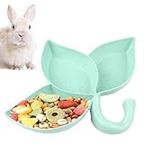 Hamster-Futternapf,Hamster-Futternapf,3 Gitter-Blätter-Form-Hamsternapf - Kleintierfutternapf, Hamsterzubehör, Futterwassernapf für Kleintierhamster