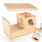 Nagergaleria® Premium Hamster Sandbad mit genialer Schmutzschleuse für gesunde Nager wie Rennmaus Degu Ratte Maus