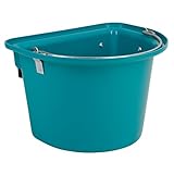 Kerbl 328052 Turnier-Futterkrippe aquamarin mit Einhängebügel und Tragegriff, 12l