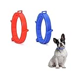 yufana 2 Stücke Flohhalsband für Hunde und Katzen – groß, Verstellbares Flohhalsband für kleine Hunde, Flohhalsband für Katze,Einstellbar 62 cm, Große, Mittlere und Kleine Haustiere Sind Geeignet