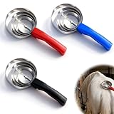 Pferdestriegel Edelstahl, 3 Stück Spiralstriegel 4 Lagig Doppelseitiger Striegel Pferdebürste Fellwechsel Bürste Kamm für Pferdecurry aus Metall Pferdepflegebürsten für Pferde Kühe
