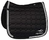 Equinate Satin Schabracke Madison Pony DR Dressur Schwarz