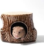 Kelivi Hamsterversteck aus Keramik, Hamsterhaus und Lebensraum, syrisches Versteck Dekor, kühles Bett für alle Jahreszeiten, Rennmäuse, Mäuse, Meerschweinchen