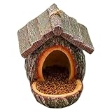 Vogelfutterhaus - -Station im offenen Stil, hängende Futterstelle, dekoratives Vogelheim, Sitzstangenhalter Außen | Sichtfenster Futterstation für Fenster, Balkon, J