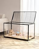 Hamsterkäfig, 360°-Sicht, transparenter Hamsterlebensraum, Kleintierkäfig, 96x47x55 cm, belüfteter Mäusekäfig mit Vordertür, Rattenkäfig, tragbares Hamsterhaus für Ratten, Meerschweinchen