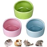 LATRAT 3 Stück Set Keramiknäpfe für Hamster, Näpfe für Hamster und Kleintiere, Futterzubehör für