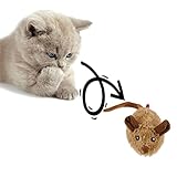 Vealind Automatisches Bewegliches Mausspielzeug Katzenspielzeug mit Lebensechter Klang, Interaktives Katzenspielzeug Mäuse für Katzenauslauf und gegen Langeweile (Braun)