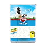 Kaytee Superpet, Clean & Cozy Streu für kleine Haustiere wie Mäuse, Rennmäuse, Nagetiere, Hamster, Kaninchen, besonders saugfähige Papierstreu, 99,9 % staubfrei, Weiß, 49.2L